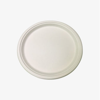 10'' round plate -Sugarcane Biodegradable Compostable