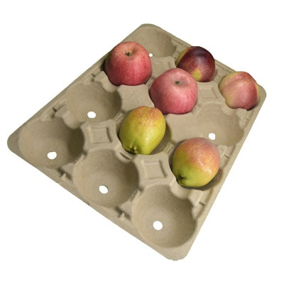 Biodegradable paper pulp fruit tray 12 holes for apples
