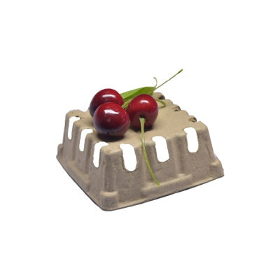 Custom color bidegradable paper pulp cherry basket