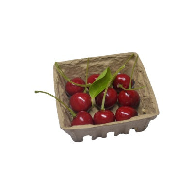 Custom color bidegradable paper pulp cherry basket