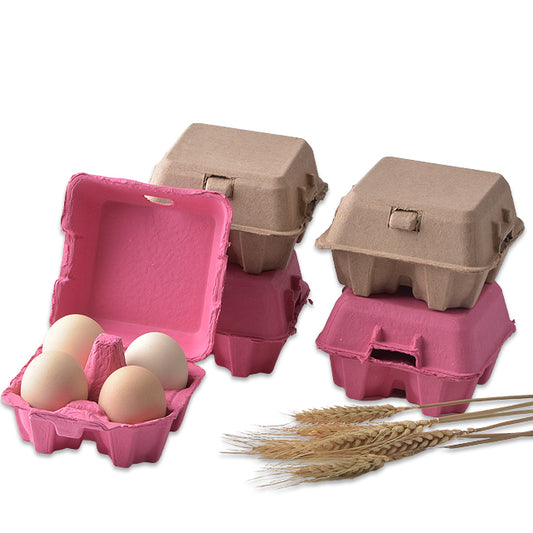 Paper Pulp 4 Egg Carton For Chicken Eggs