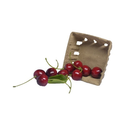 Custom color bidegradable paper pulp cherry basket